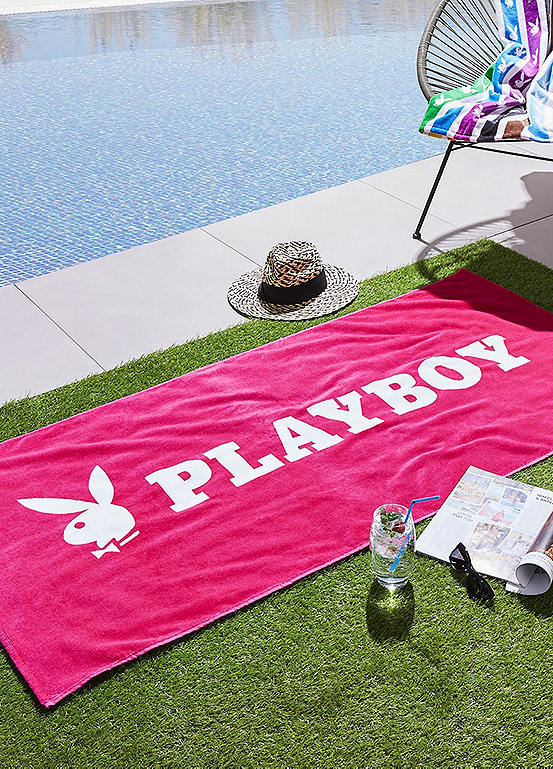 Playboy Iconic Bunny 100% Cotton Beach Towel