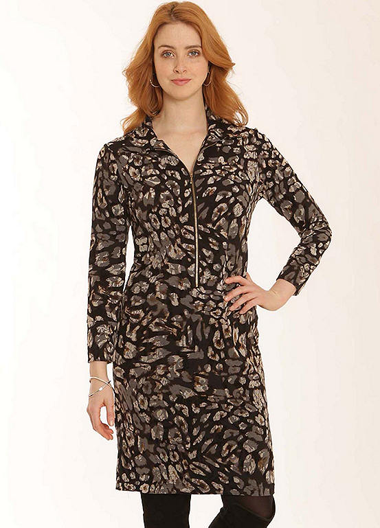 Pomodoro Leopard Flock Dress