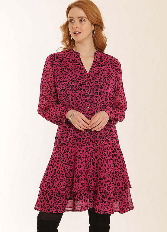 Pomodoro Leopard Short Dress