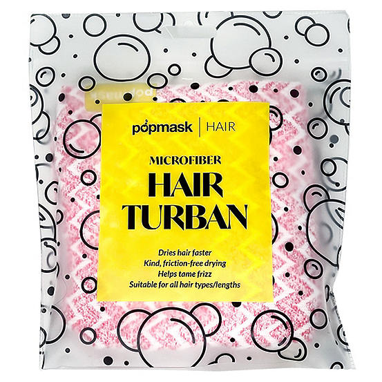 Popmask Pink Microfiber Hair Turban