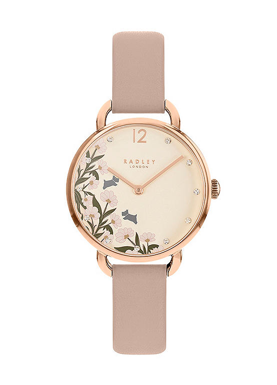 Radley London Ladies Cobweb Open Shoulder Floral Dial Strap Watch