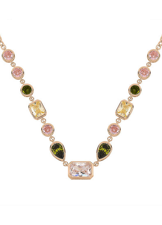 Radley London Ladies Tulip Street 18ct Rose Gold Plated Multi Shaped Czech Stone Necklace