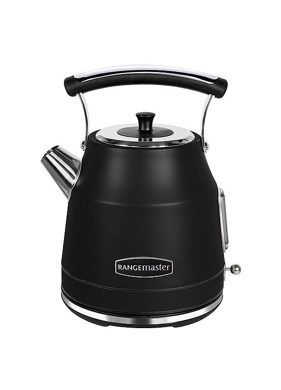 Rangemaster RMCLDK201BK Classic Quiet Boil Kettle 1.7 Litre 3KW Matt Black Kaleidoscope