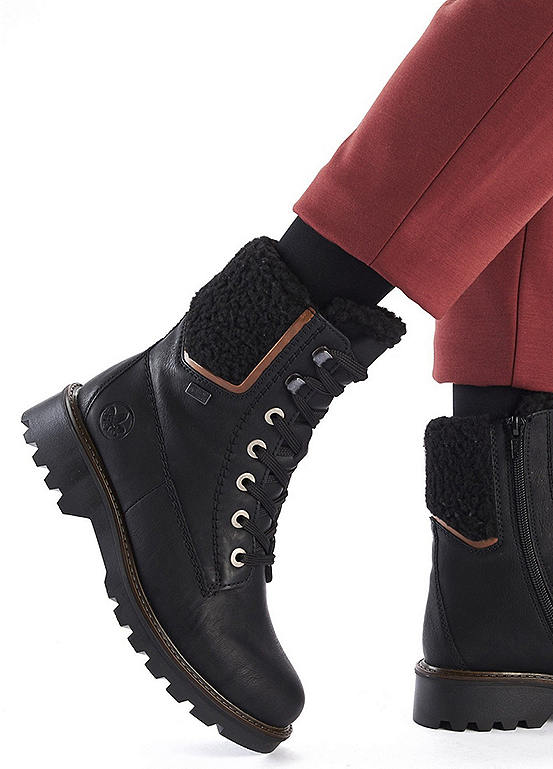 rieker fleece lined ankle boots