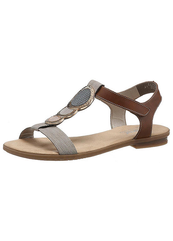 Rieker Strappy Jewelled Front Sandals