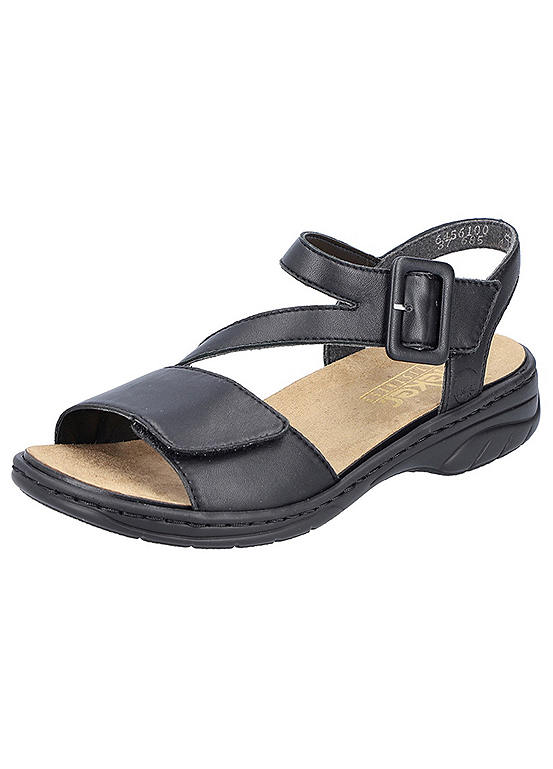 Rieker Velcro Fastening Leather Sandals