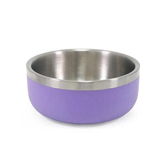 Rosewood Premium Double-Wall Stainless Steel Pet Food Bowl 1200ml - Lilac