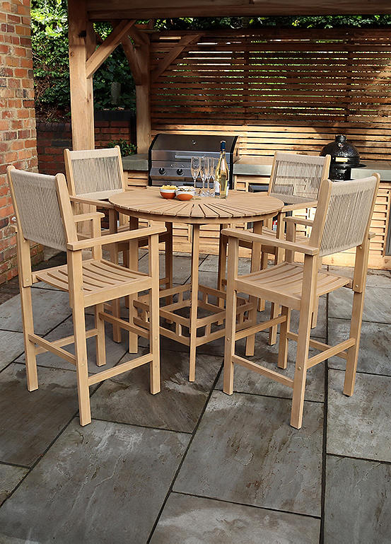 Royalcraft Sunray 4 Seat High Bar Set with Stacking Chairs