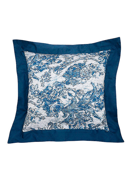 Sanderson Giles Deacon by Fringed Tulip Toile 100% Cotton Sateen 250 Thread Count Pair of Square Pillowcases