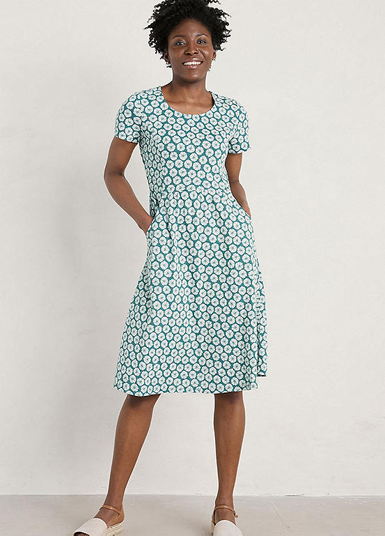 Seasalt Cornwall Enor Dress Teal Kaleidoscope