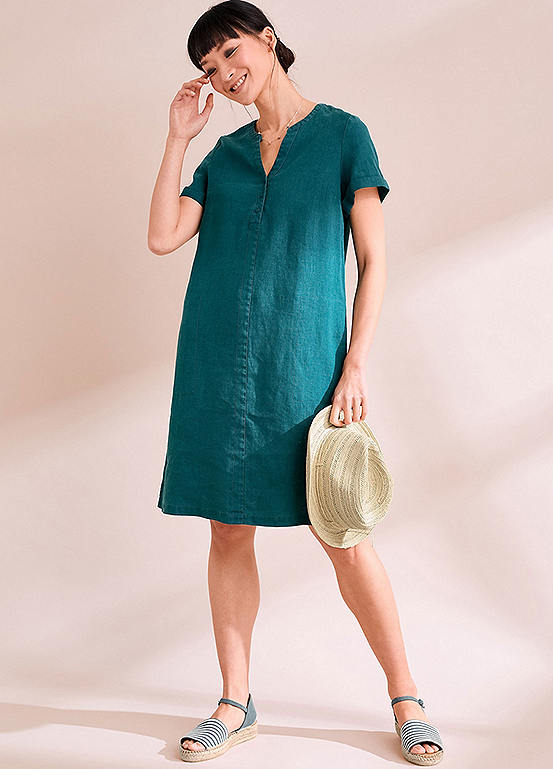 Seasalt Cornwall Foreshore Dress Teal Kaleidoscope