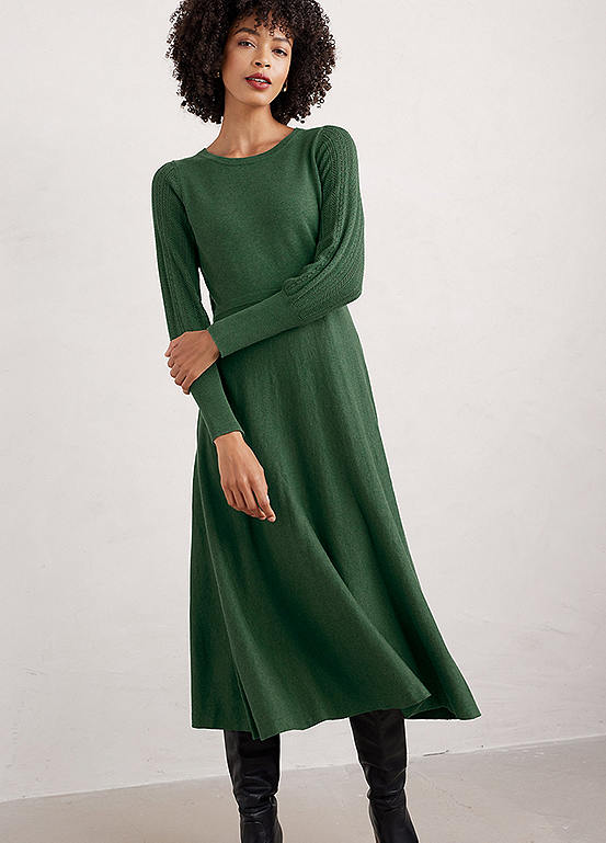 Seasalt Cornwall Green Herring Gull Knitted Dress | Kaleidoscope