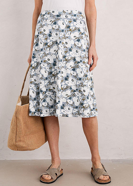 Seasalt Cornwall Grey Jessica Grace A-Line Jersey Skirt | Kaleidoscope