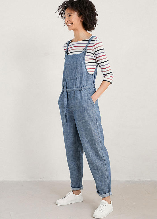 Seasalt Cornwall Heather Bell Dungarees - Blue | Kaleidoscope