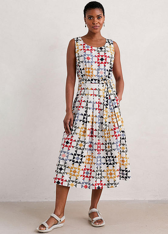Seasalt Cornwall Multi Belle Fit & Flare Midi Dress | Kaleidoscope
