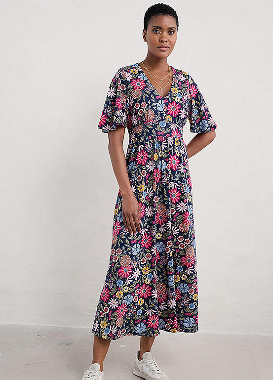 Seasalt Cornwall Multi Chateaux Half Sleeve Maxi Dress | Kaleidoscope