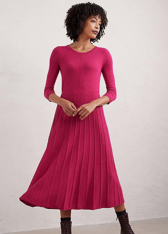 Seasalt Cornwall Pink Folk Song Knitted Midi Dress | Kaleidoscope