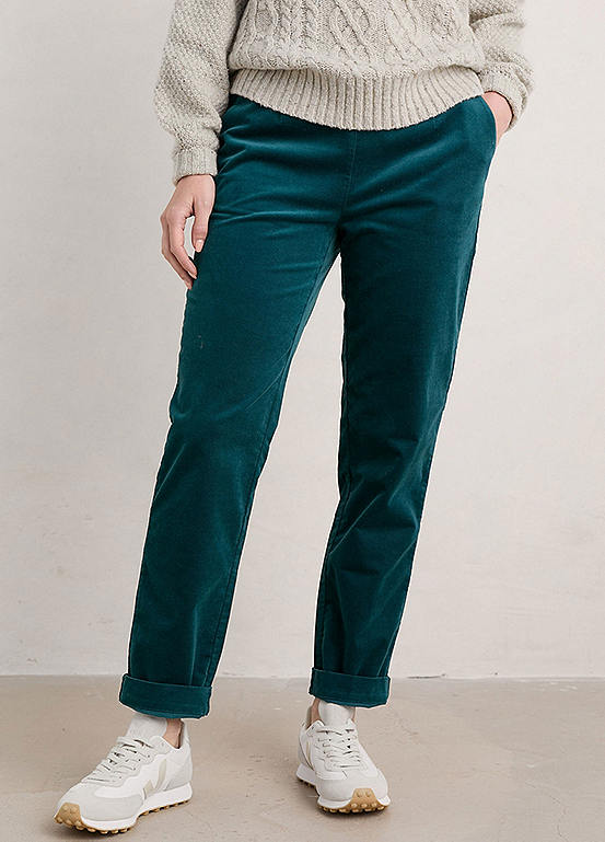 Seasalt Cornwall Teal Crackington Trousers Kaleidoscope