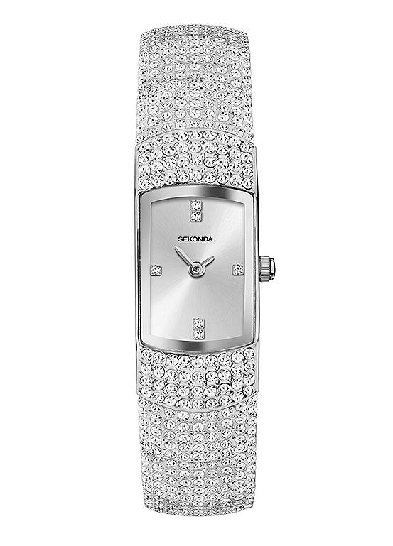 Sekonda Ladies Dazzle Silver Alloy Bracelet Analogue 17mm Watch