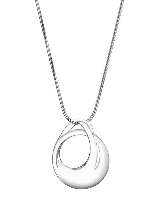 Simply Silver Sterling Silver 925 Organic Twisted Pendant Necklace