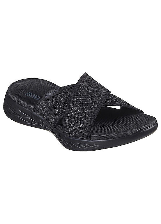 Skechers Black On-the-GO 600 Enchanted Sandals
