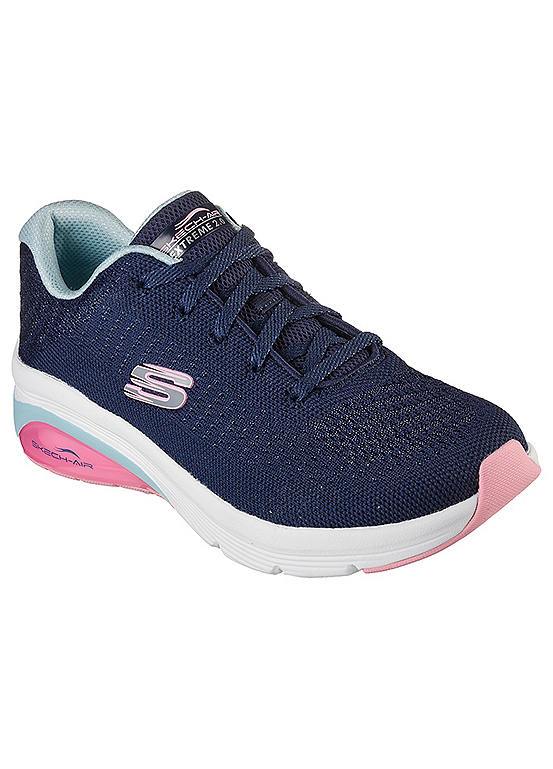 Skechers Flat Knit Navy Air Cooled Memory Foam Pumps | Kaleidoscope