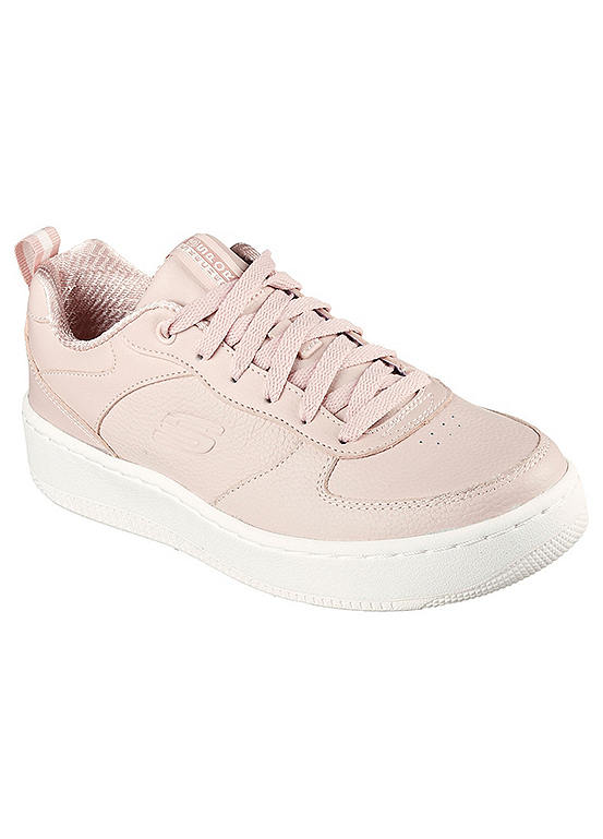 Skechers Leather Overlay Lace-Up Trainers | Kaleidoscope