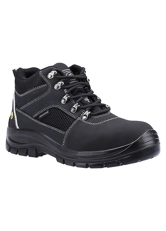 Skechers Work Mens Black Trophus Letic Steel Saftey Toe Boots ...