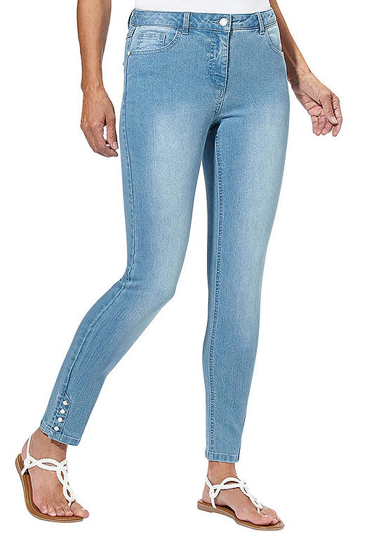 Slim Leg Press Stud Detailed Jeans by Witt Kaleidoscope