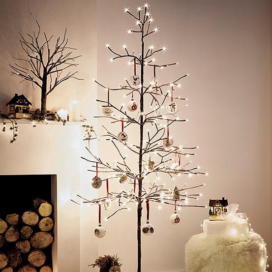 Snowy Trees with LEDs - 4ft - 6ft