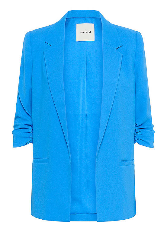 Soaked in Luxury SLShirley Three-Quarter Sleeve Open Front Blazer ...