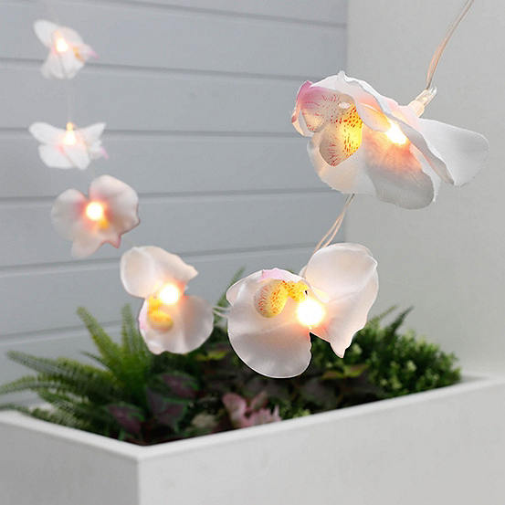 Streetwize 2m Solar Orchid Flower LED String Lights (12 Piece)