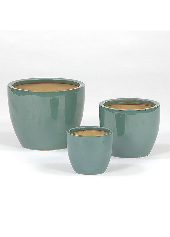Suntime Set of 3 Ceramic Indoor Pots