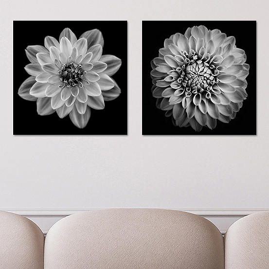 The Art Group Set of 2 Dahlia & Marigold Canvases