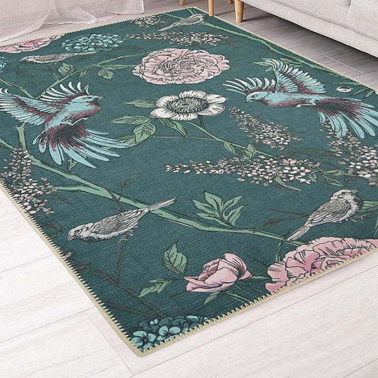 The Homemaker Rugs Collection Opal Botanical Printed Recycled Rug