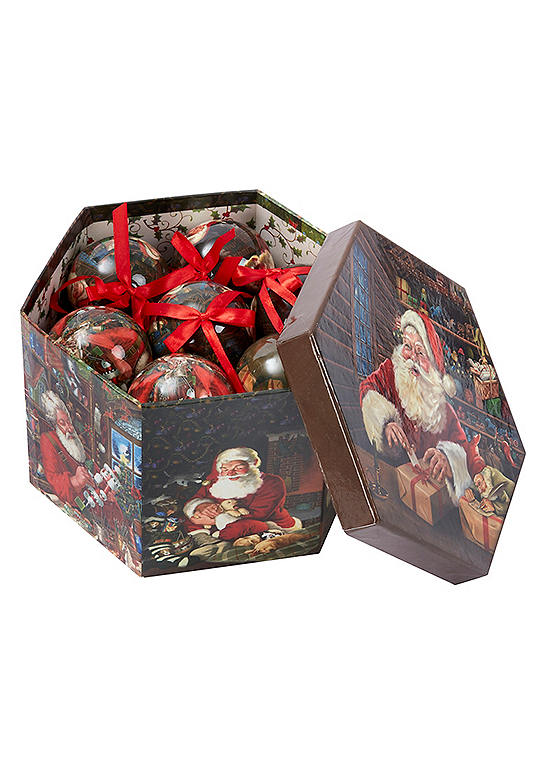 Three Kings Set of 14 Vintage Look Santa’s Workshop Baubles | Kaleidoscope