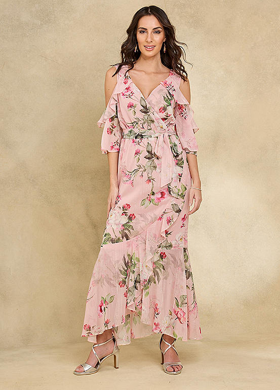 Together Blush Floral Print Maxi Dress