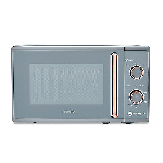 Tower Cavaletto 800W 20L Manual Microwave T24038RGG - Grey & Rose Gold