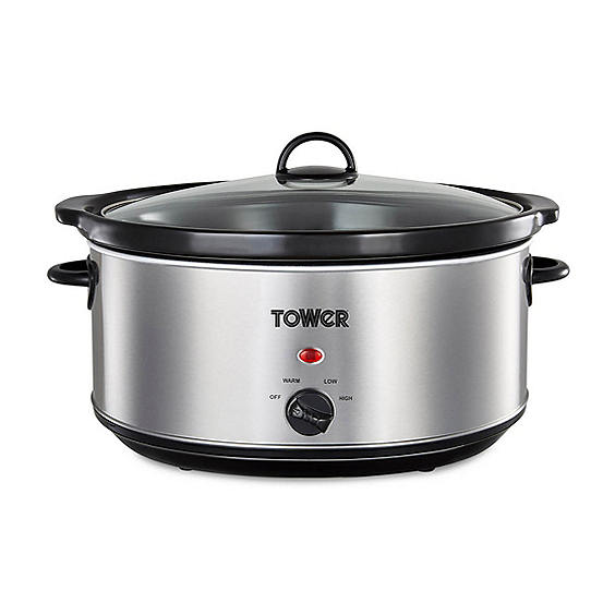 Tower Stainless Steel 6.5 Litre Slow Cooker