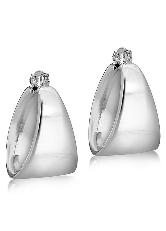 Tuscany Silver Sterling Silver Graduated Electroform Creole Earrings