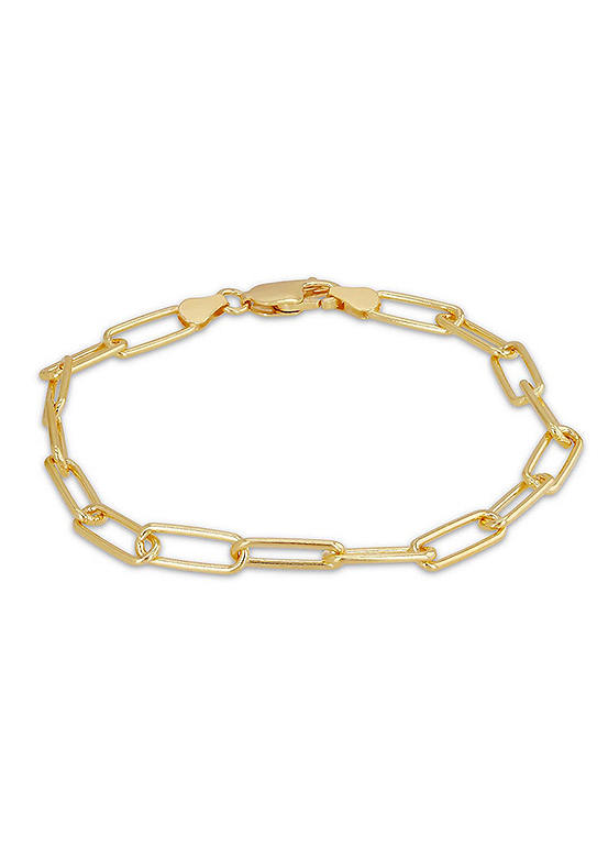 Tuscany Silver Sterling Silver Yellow Gold Plated Vermeil Paper Bracelet