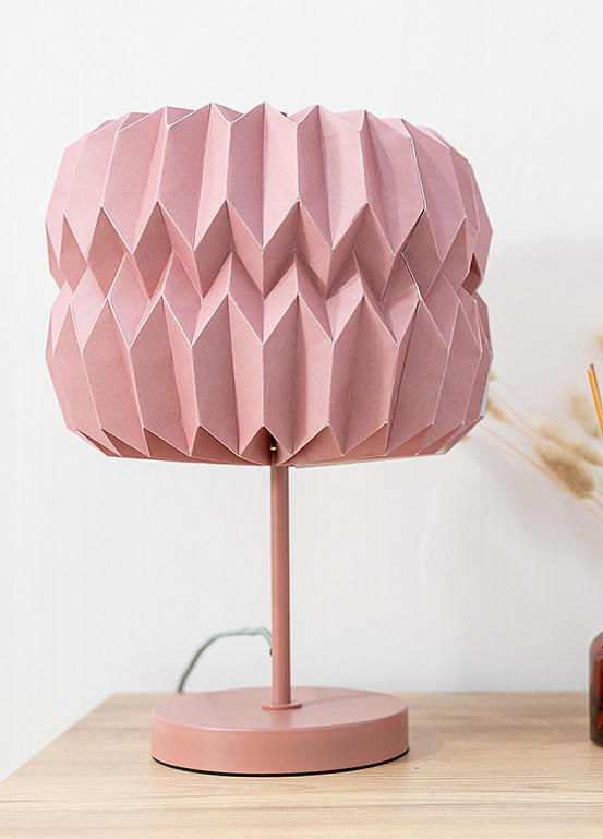 ValueLights Rust Origami Table Lamp