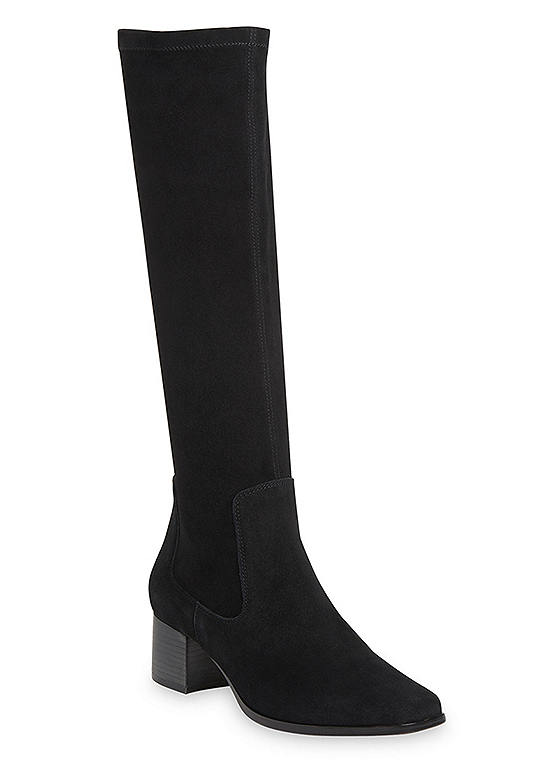 Whistles Blaire Stretch Knee High Suede Boots Kaleidoscope