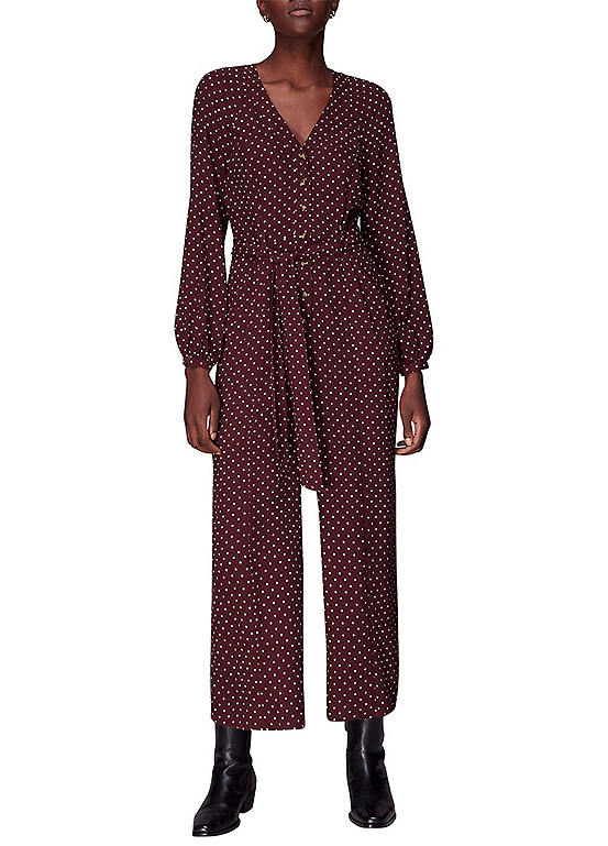 Whistles Lottie Spotted Jumpsuit Kaleidoscope
