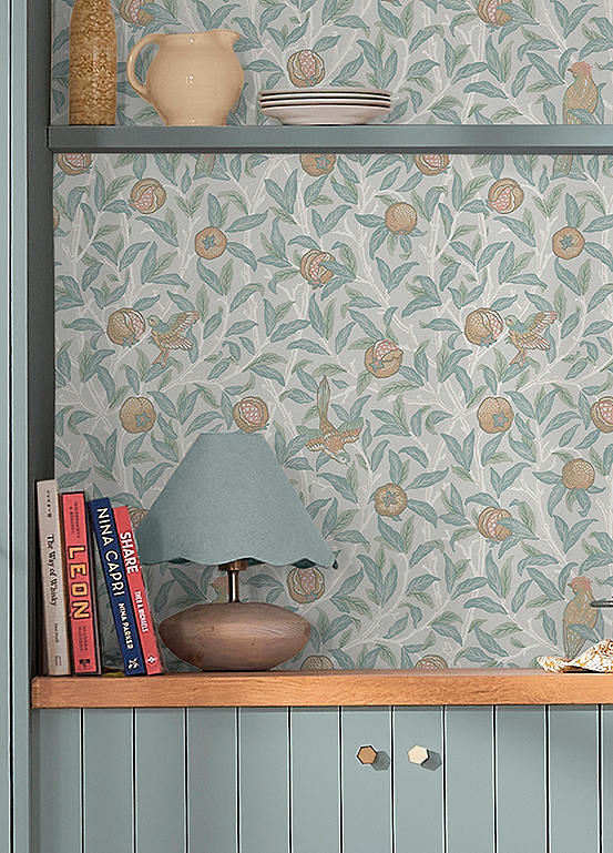 William Morris At Home Bird & Pomegranate Wallpaper | Kaleidoscope