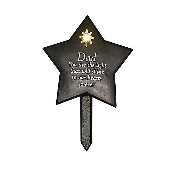 William Widdop Memorial Solar Light Up Star Plaque Dad Kaleidoscope