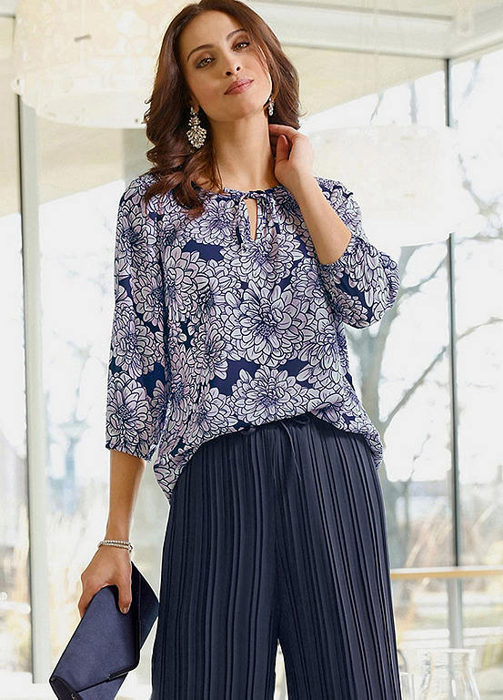 Witt Floral Print SlipOn Blouse Kaleidoscope