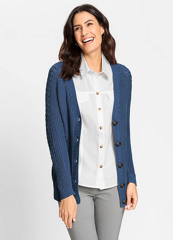 Cardigan with Raglan Sleeves