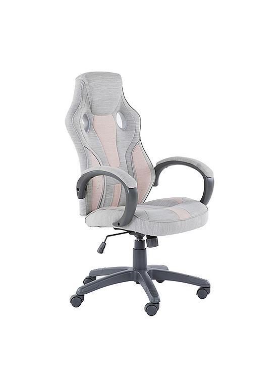 X Rocker Maverick Ergonomic Office Gaming Chair Grey/Blush Kaleidoscope