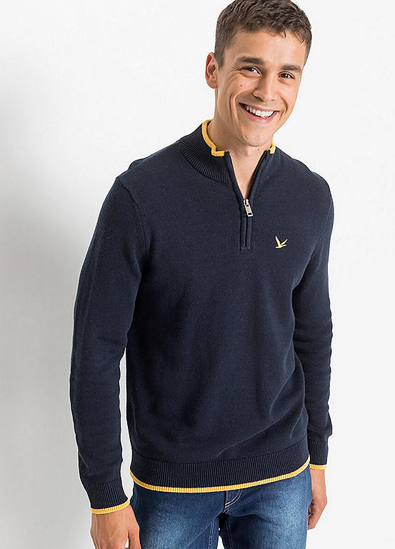 Zip Collar Jumper by bonprix Kaleidoscope
